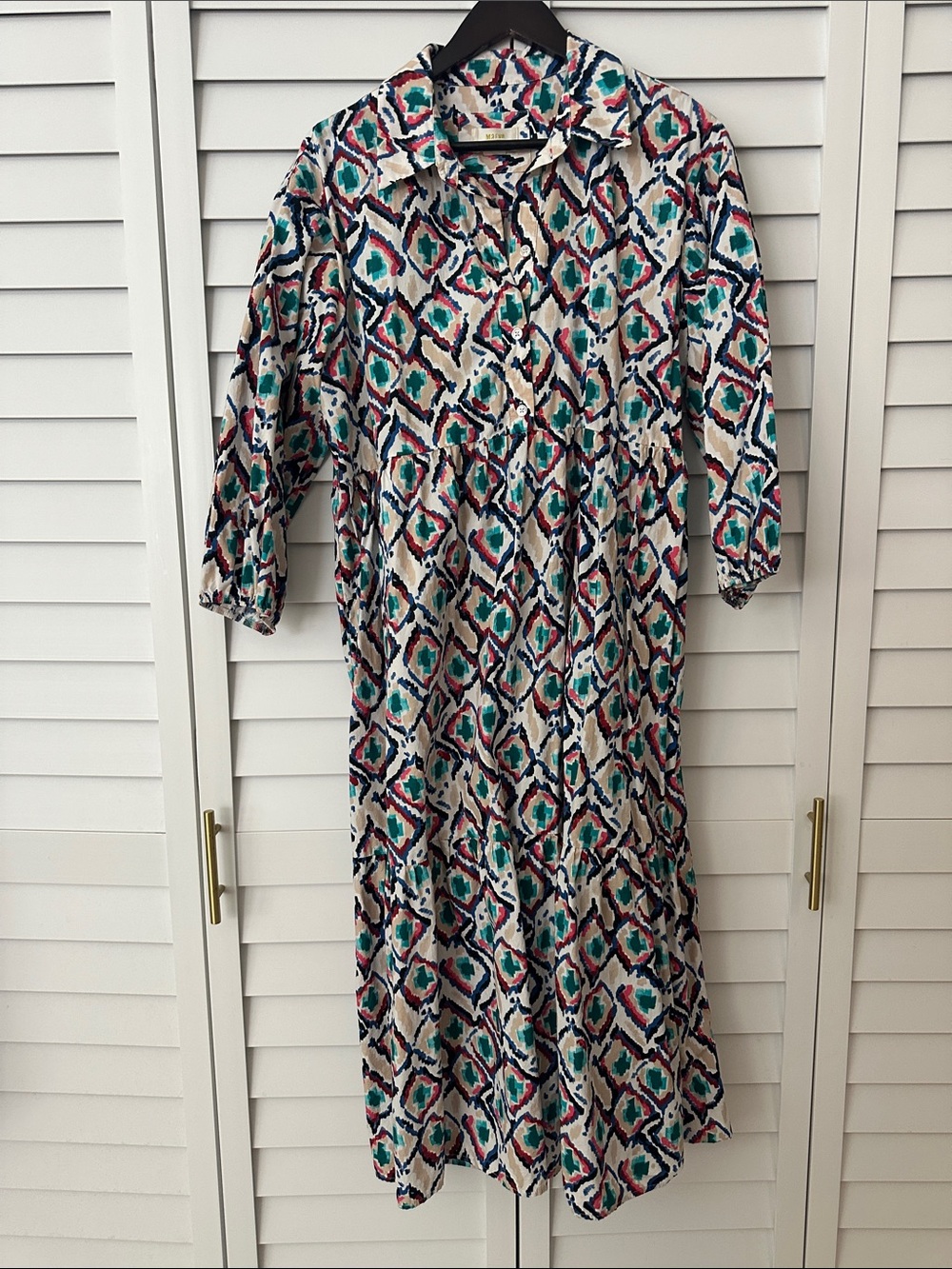 THE BETTINA TIERED SHIRT DRESS BY MAEVE - Large